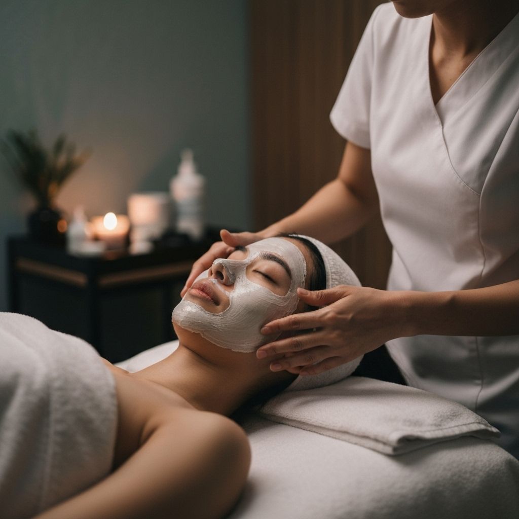 Facial treatment session