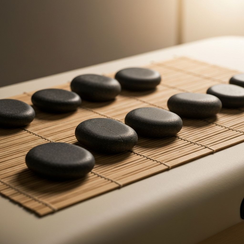 Hot stone massage preparation