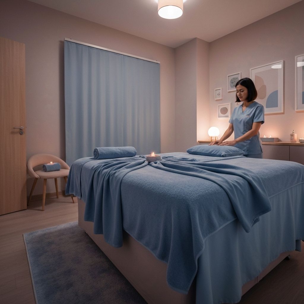 Tranquil massage treatment room